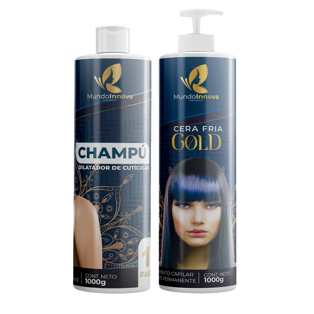 Kit Alisado Cera Fría Gold Diamond – Control Total del Frizz