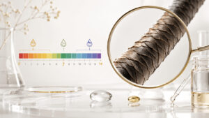escala de pH aplicada a cosmética capilar, fibra de cabello