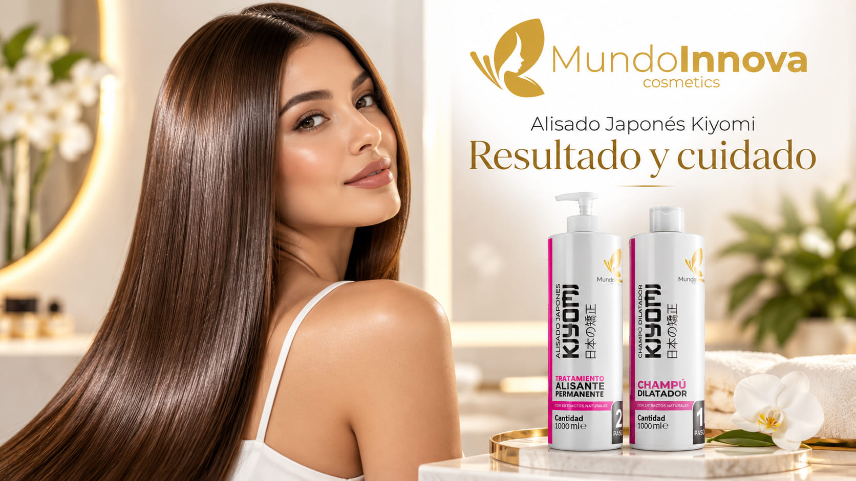Resultado y cuidado del cabello después de un alisado japonés Kiyomi