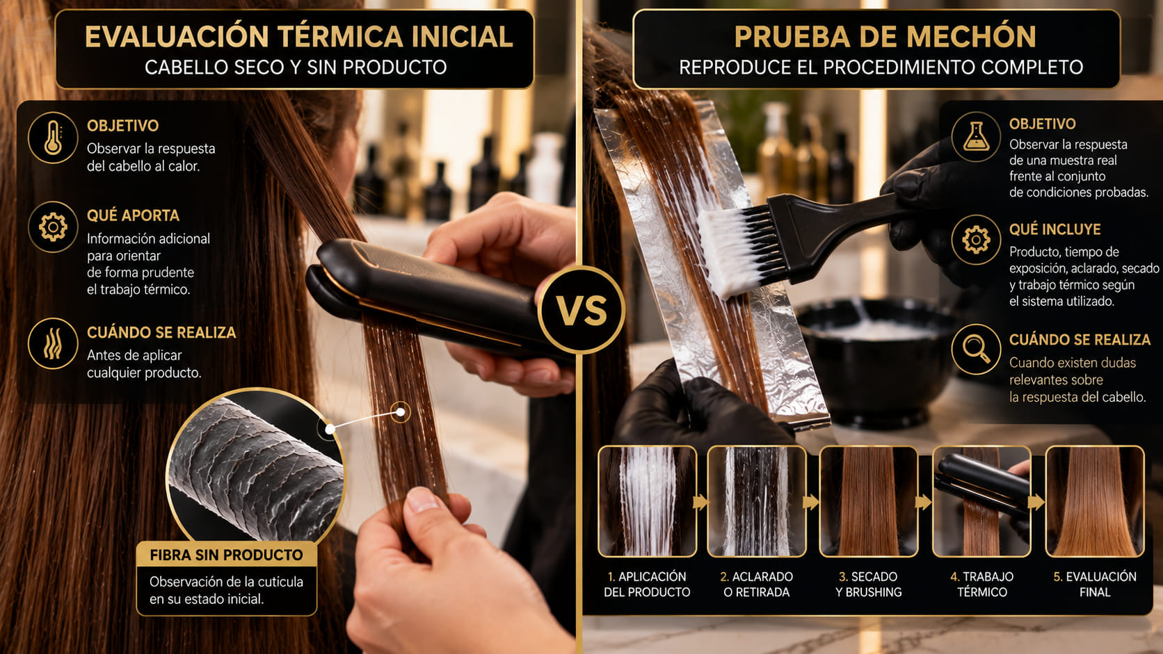Diagnóstico capilar profesional de la fibra del cabello